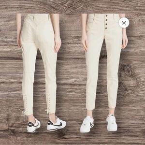A.L.C. NWT Revolve Owen Lace-Up Ankle Pants size 6 in Parchment $325 RETAIL